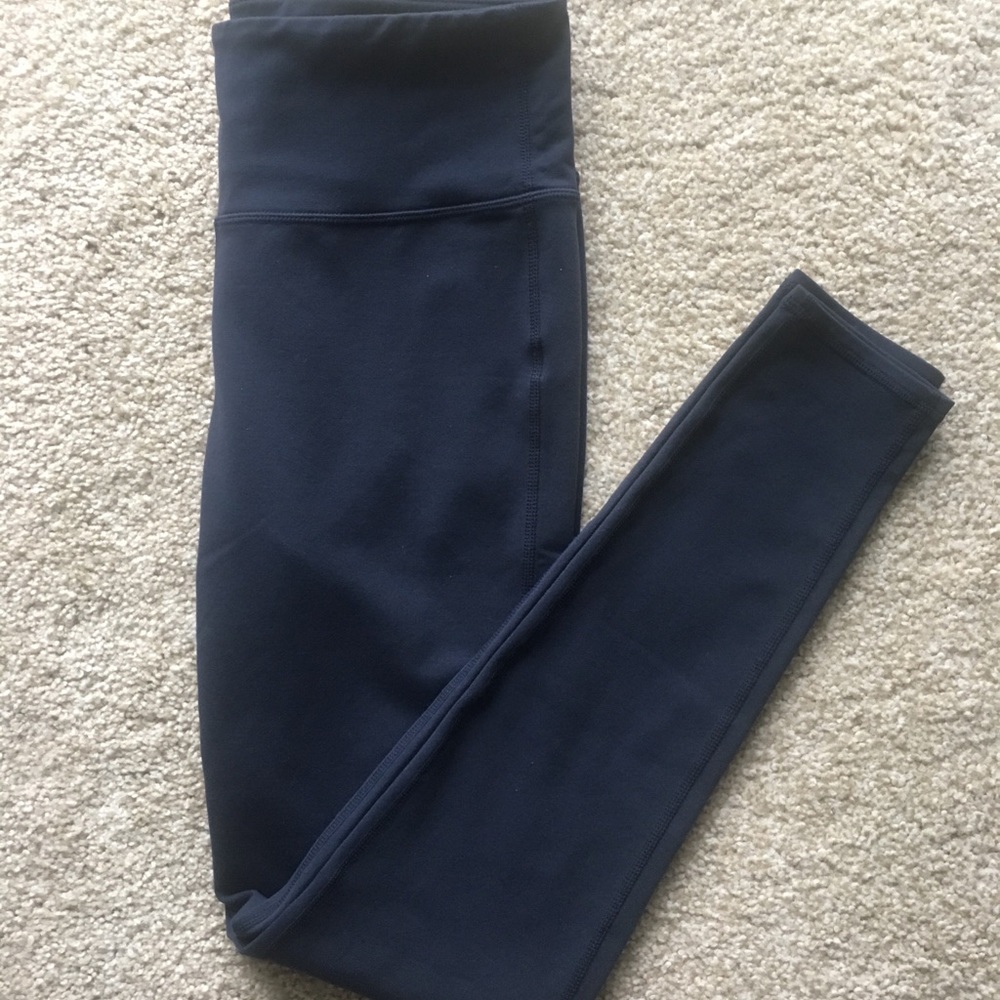 Athleta High Rise Chaturanga Legging/Tights Navy